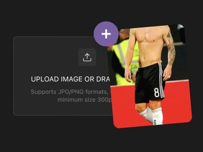 <h3>Step 1: Upload a Male Photo</h3>Select a clear photo as the base for your AI gay jerk off video.