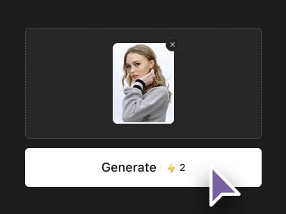 <h3>Step 2: Click Generate Button</h3>Press the generate option to start automatic processing. The system analyzes the photo and produces video content with natural motion in 15-30 seconds.