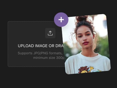 <h3>Step 1: Upload Your Portrait</h3>Select or drag a clear portrait photo into the uploader. JPG, PNG, or WEBP formats work best for front-facing images with good lighting.