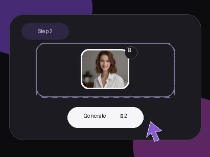 <h3>Pick a pose and output settings</h3>Select the pose style, quality, duration, and audio option before rendering.