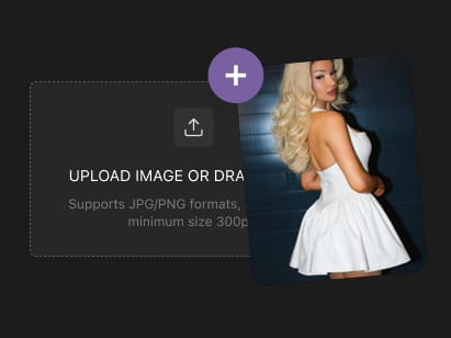 <h3>Step 1: Upload Her Photo</h3>Select or drag a clear photo of her into the uploader. JPG, PNG, and WEBP formats work best for sharp results. Ensure good lighting on the face for optimal scene quality.